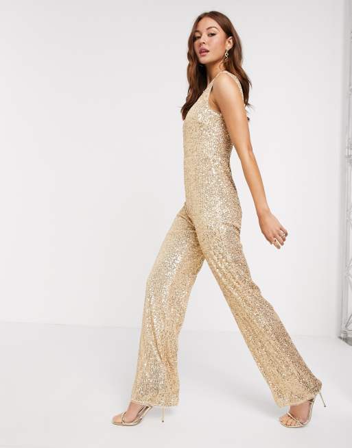 Gold store color jumpsuit