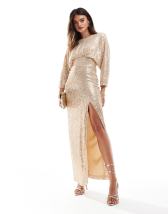 Asos sequin kimono maxi dress best sale