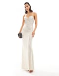 [TFNC] TFNC sequin strapless maxi dress in iridescent gold 10 Gold