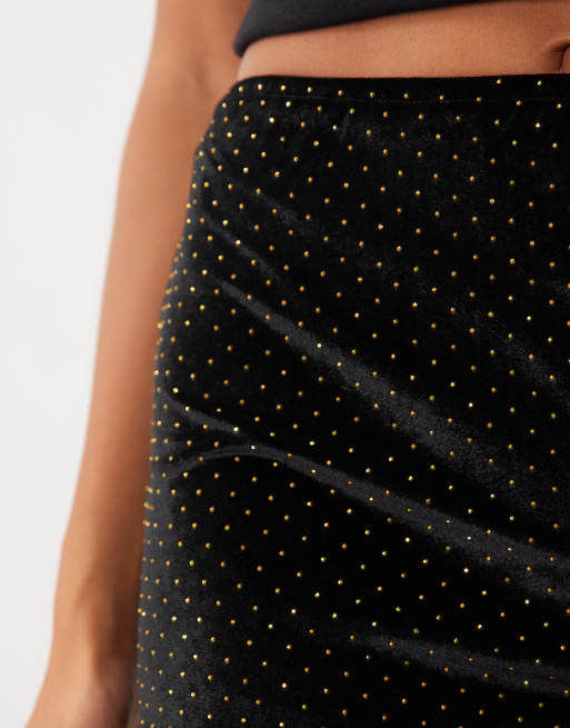 TFNC short hotfix en velours noir, 3 de 5