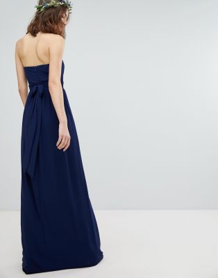 tfnc bandeau maxi bridesmaid dress