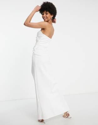 ivory wrap maxi dress