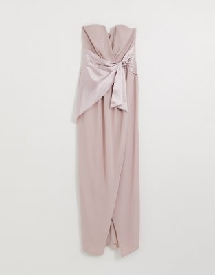 silk wrap bridesmaid dress