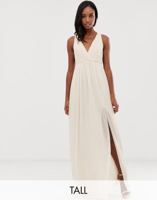 tfnc bridesmaid exclusive cami wrap maxi dress with fishtail