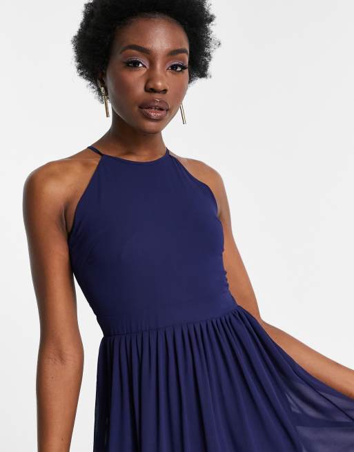 Asos tfnc pleated maxi hot sale dress