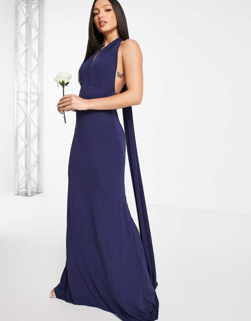 Tall navy 2025 maxi dress