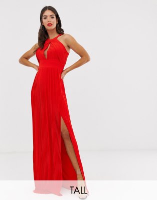 asos tfnc pleated maxi dress