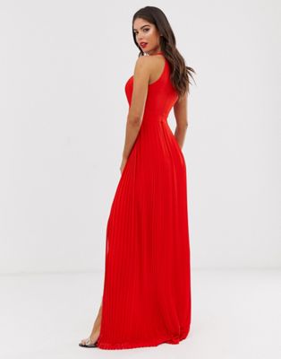 tall red maxi dress