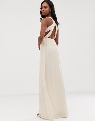 Détail Demoiselle TallRobe Exclusivité Longue De Plissée Tfnc Dos Rose Au Avec D'honneur Asos dCoeBrxQW