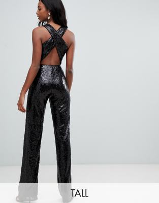 tall sequin jumpsuit