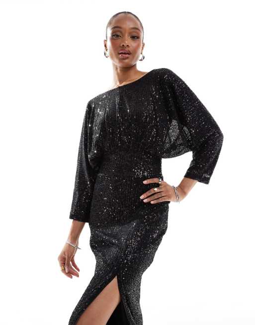 Asos sequin kimono midi dress best sale