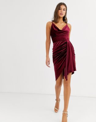 tall burgundy dress