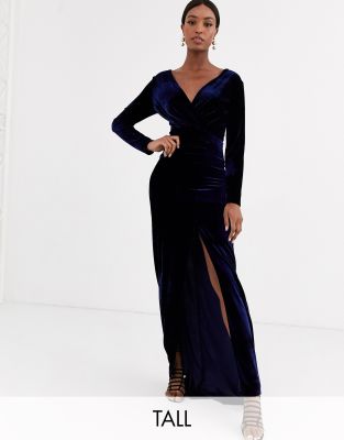 tall velvet dress