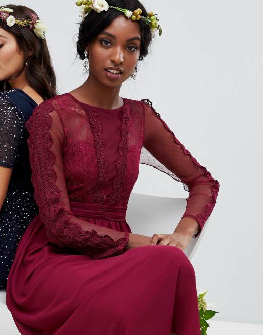 Vestito damigella best sale bordeaux