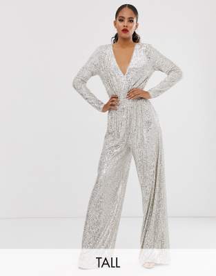 asos silver gown