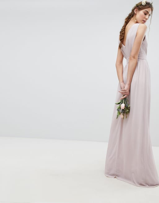 TFNC Tall Wrap Front Maxi Bridesmaid Dress With Embellishment ASOS