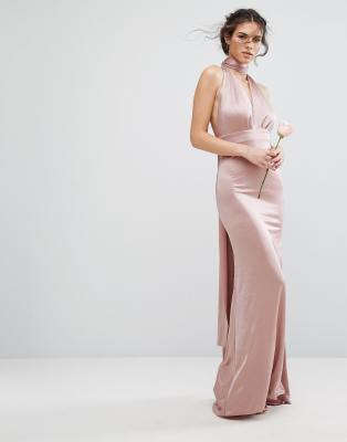 multiway maxi dress pink