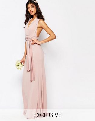 TFNC WEDDING Multiway Maxi Dress-Pink