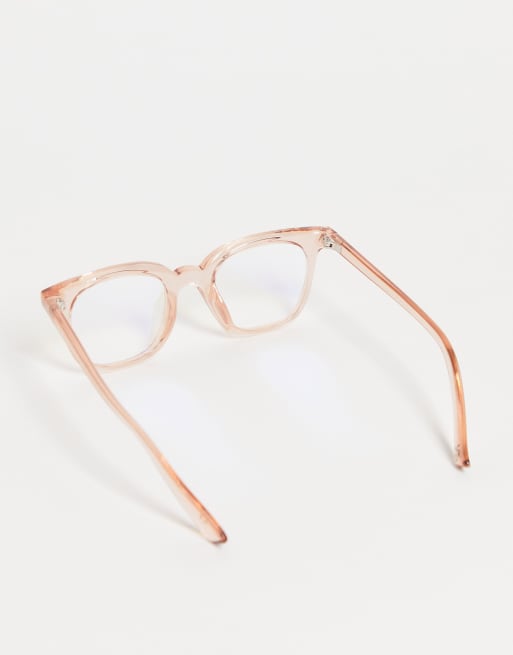 The Book Club snatcher in black tie blue light glasses with blush frames , 3 of 4