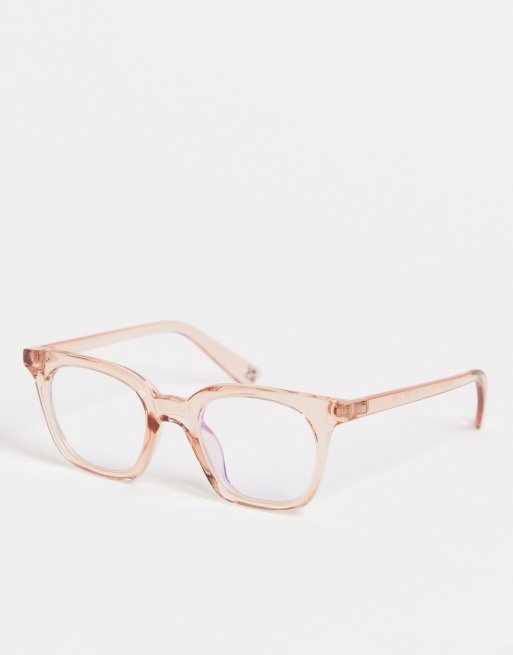The Book Club - Snatcher in black tie - Lunettes anti-lumière bleue - Monture rose poudré 
