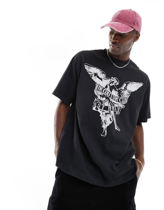 The Couture Club - angel front t-shirt in black