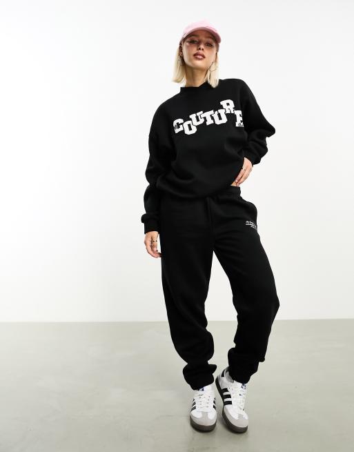 Dsgn Studio Applique Oversized Cuffed Jogger