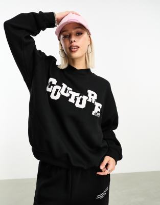 The Couture Club Applique Sweatshirt In Black