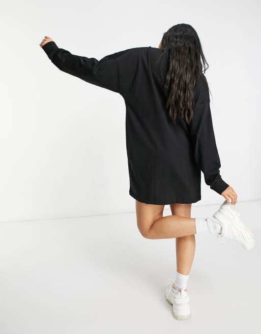 couture club t shirt dress The Couture Club archive logo oversized long sleeve T-shirt dress