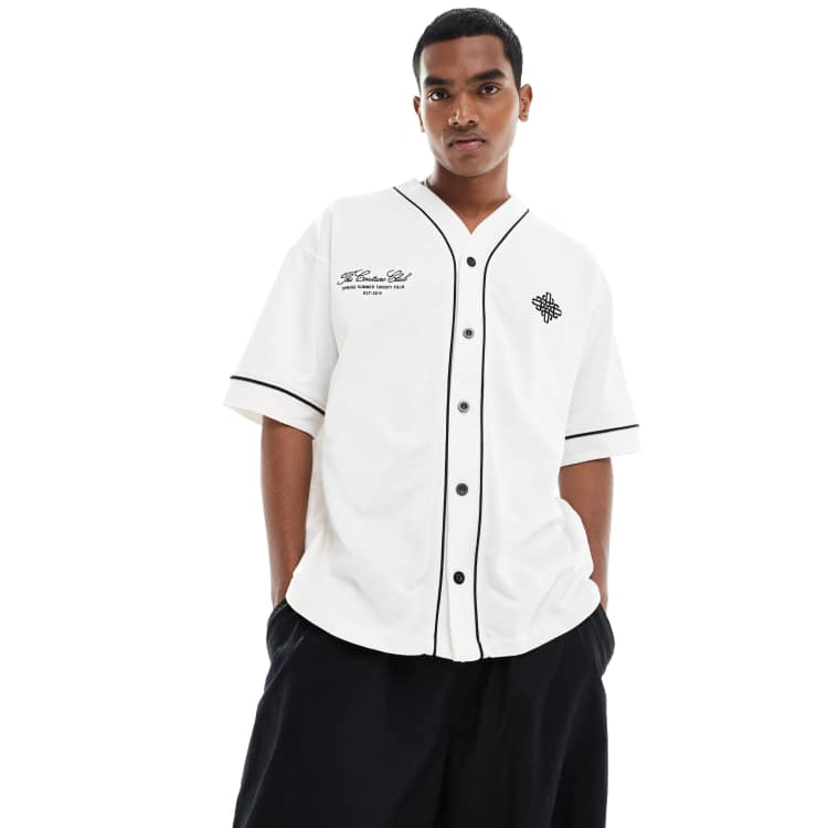 The Couture Club baseball shirt in off white | ASOS