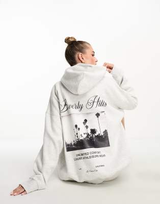 The Couture Club Beverley Hills Hoodie In Gray