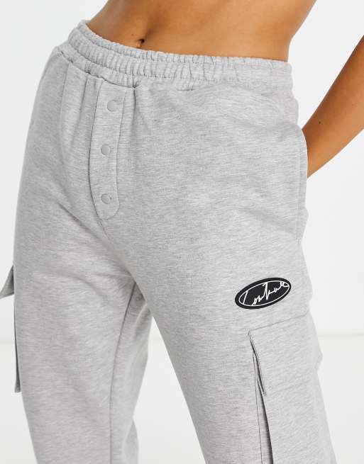 The Couture Club cargo joggers in grey marl ASOS