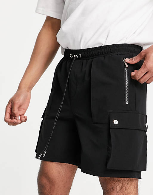 The Couture Club cargo shorts in black
