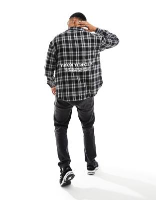 The Couture Club mixed check shirt in black - ASOS Price Checker