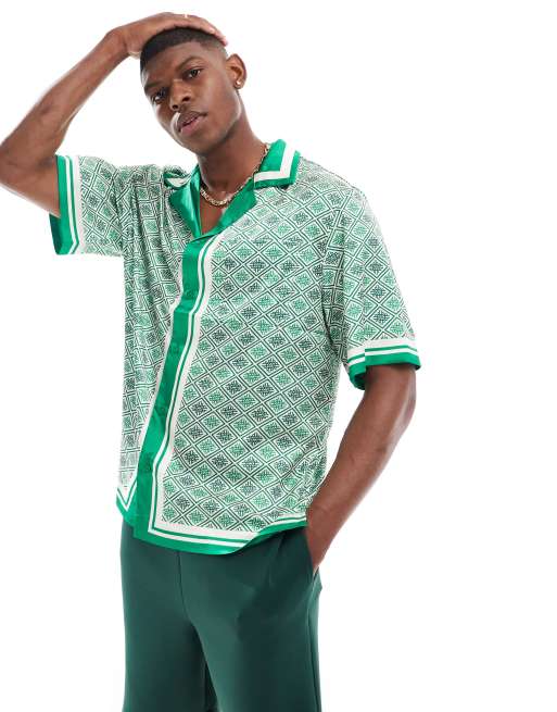 The Couture Club - Chemise à imprimé emblème - Vert