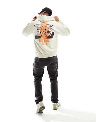 The Couture Club city back hoodie in off white