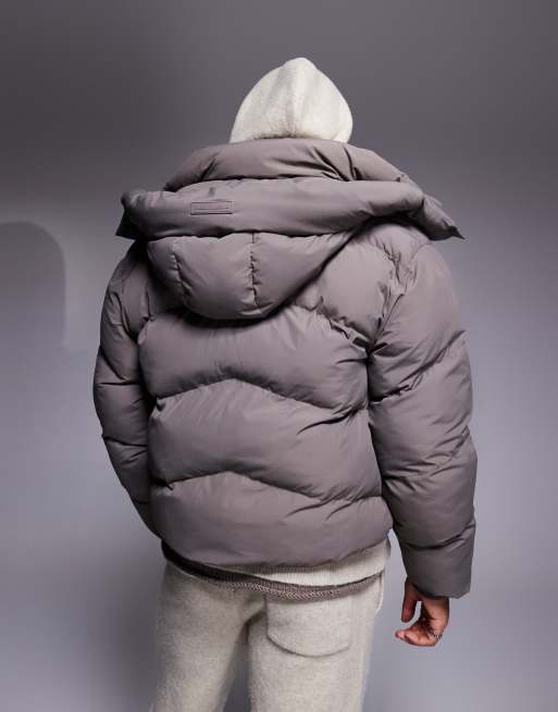 The Couture Club classic padded coat in brown , 4 of 4