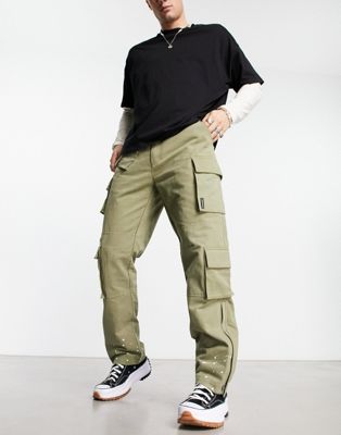 The Couture Club co-ord cargo trousers in khaki with zip detail