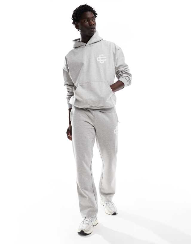 The Couture Club - co-ord heavyweight emblem set in grey