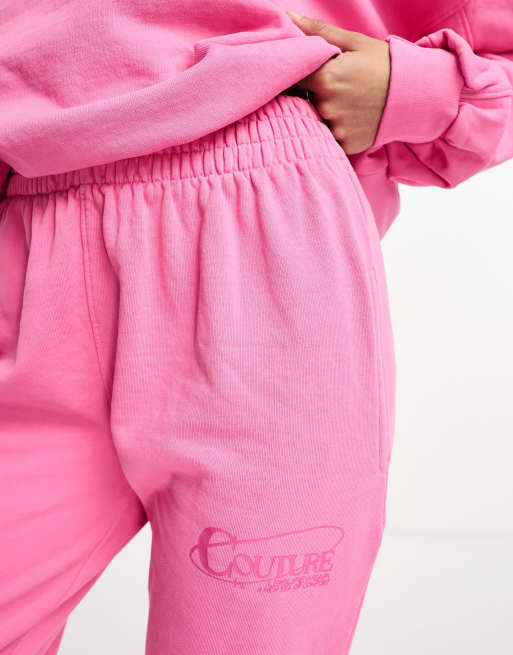 The Couture Club co-ord oversized joggers in pink