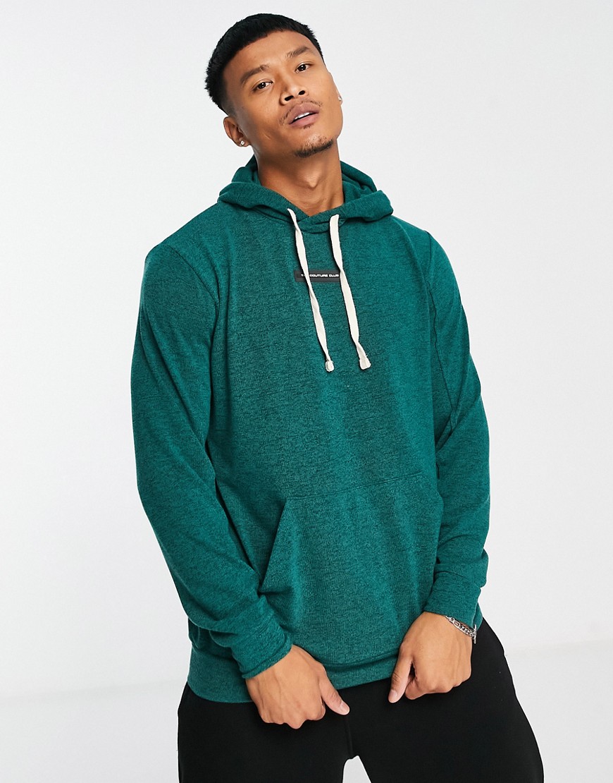 The Couture Club co-ord pullover hoodie in green teddy fleece