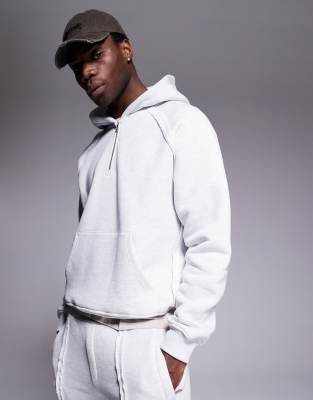 The Couture Club The Couture Club co-ord raw seam logo hoodie in grey marl