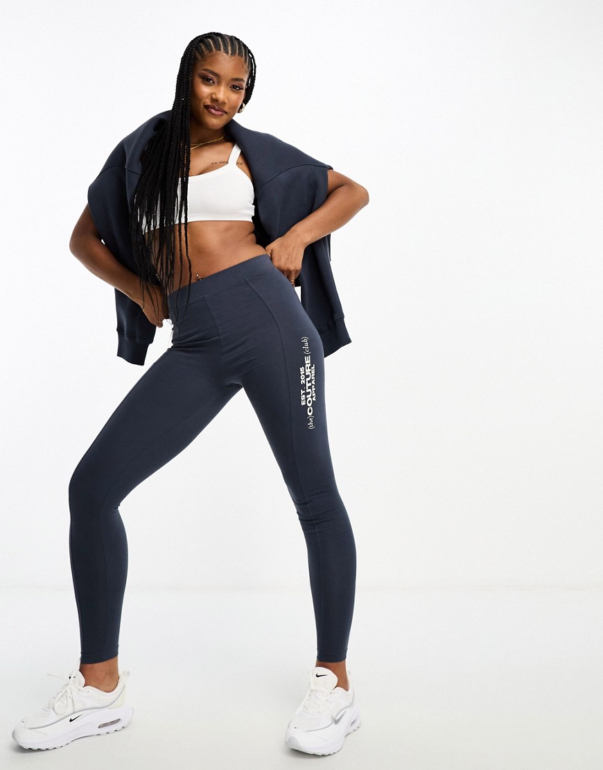 The Couture Club co-ord side logo leggings in navy