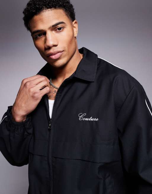 The Couture Club co-ord smart piped track jacket in black , 3 of 4
