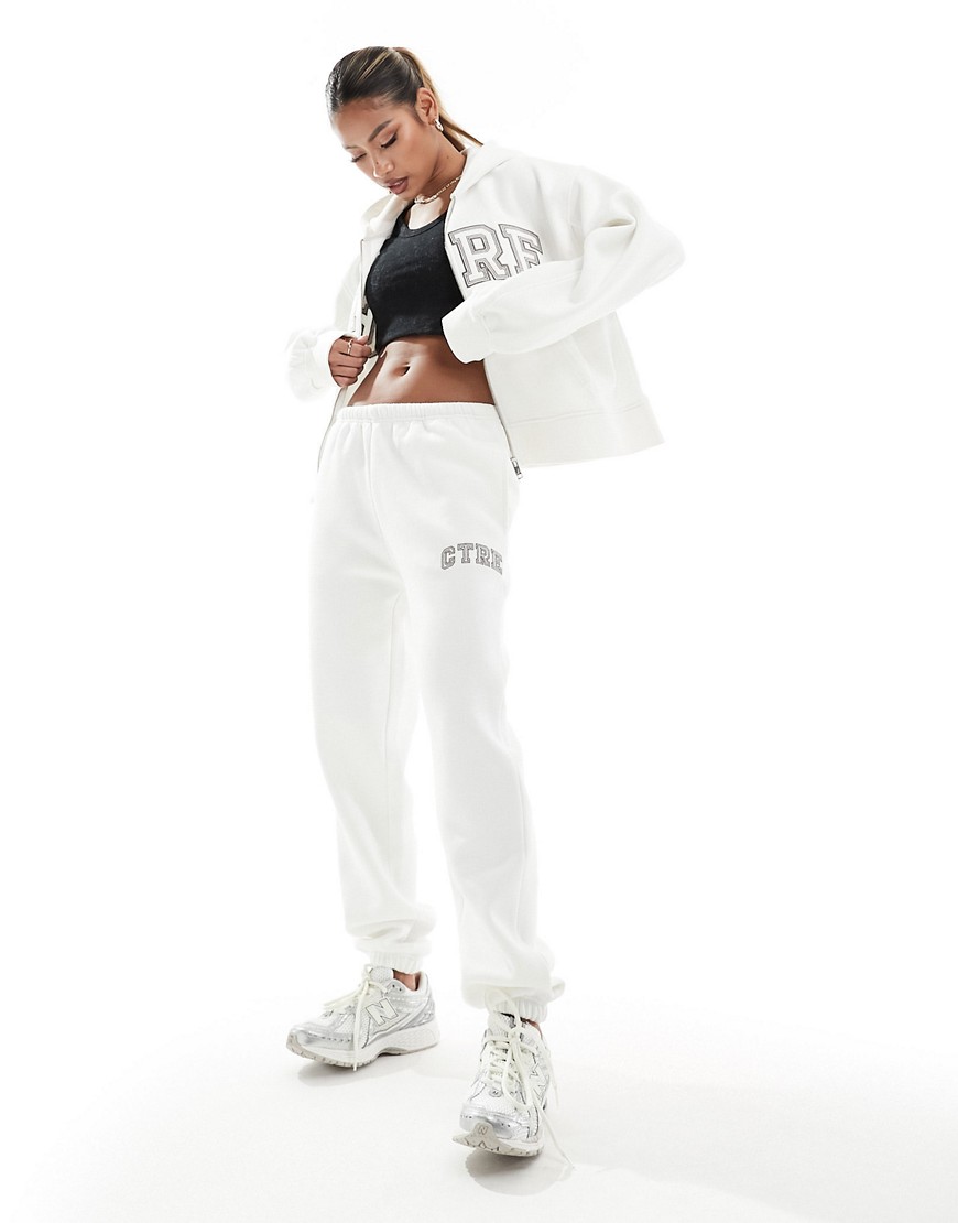 The Couture Club co-ord varsity joggers in off white