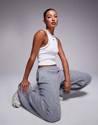 The Couture Club The Couture Club contrast detail cropped vest in white