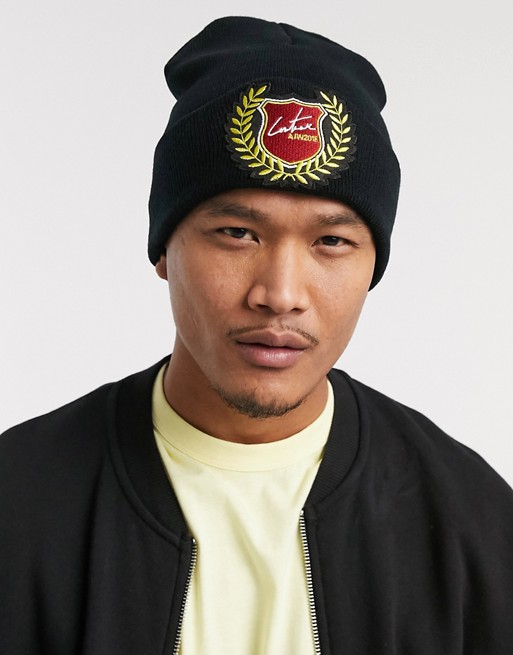 The Couture Club crest patch beanie hat