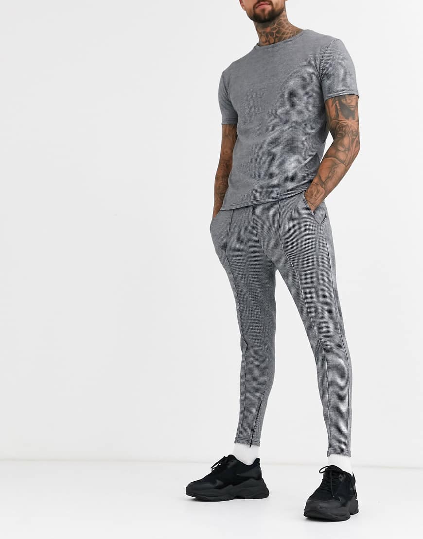 The Couture Club cropped sweatpants in houndstooth | ASOS
