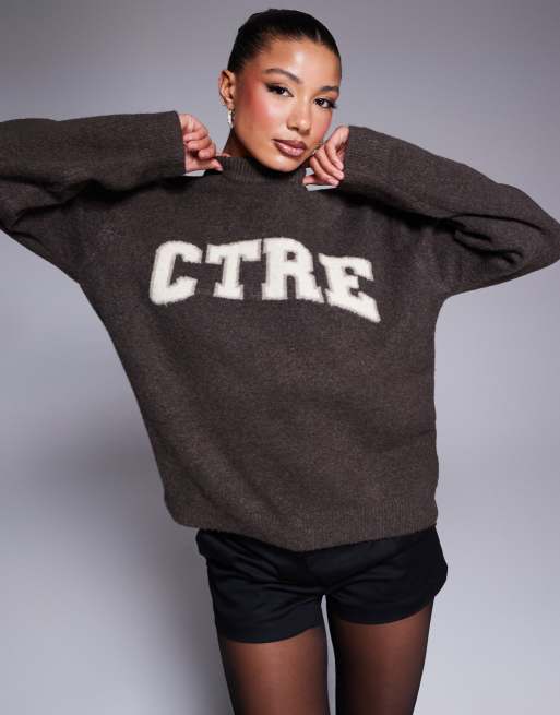 The Couture Club CTRE knit sweater in brown