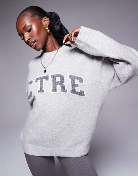 The Couture Club CTRE knit sweater in gray heather - view 1