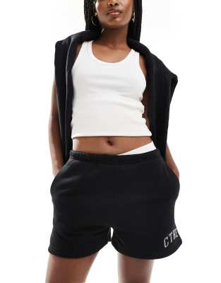 The Couture Club The Couture Club CTRE varsity shorts in black